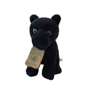 Aurora Eco Nation Black‎ Panther Plush 8" Stuffed Animal Toy #35043 NWT